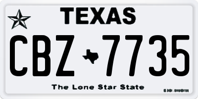 TX license plate CBZ7735