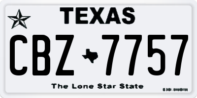 TX license plate CBZ7757