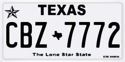 TX license plate CBZ7772