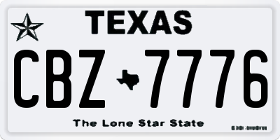 TX license plate CBZ7776