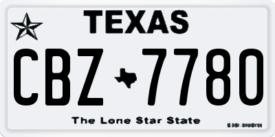 TX license plate CBZ7780