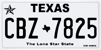 TX license plate CBZ7825