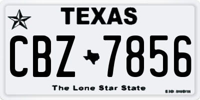 TX license plate CBZ7856