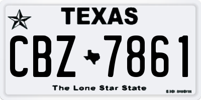TX license plate CBZ7861
