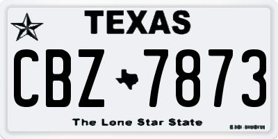 TX license plate CBZ7873