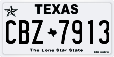 TX license plate CBZ7913