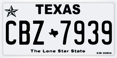 TX license plate CBZ7939