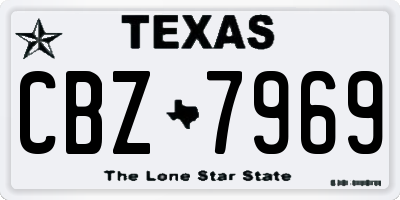 TX license plate CBZ7969