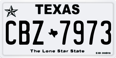 TX license plate CBZ7973