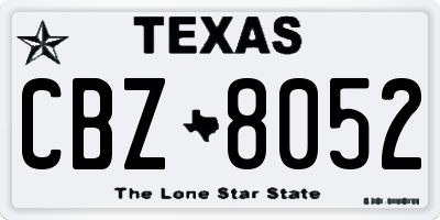 TX license plate CBZ8052