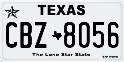 TX license plate CBZ8056