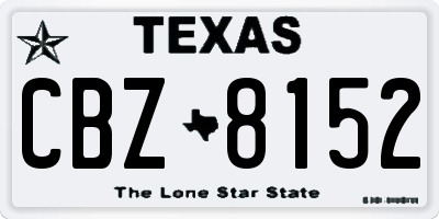 TX license plate CBZ8152