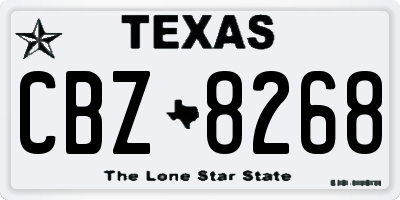 TX license plate CBZ8268