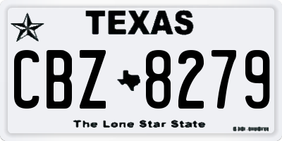 TX license plate CBZ8279