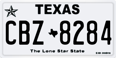 TX license plate CBZ8284