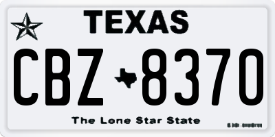 TX license plate CBZ8370