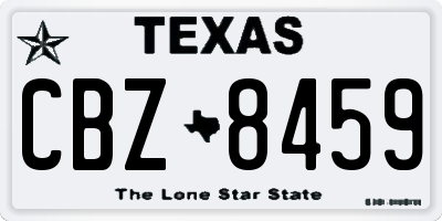 TX license plate CBZ8459