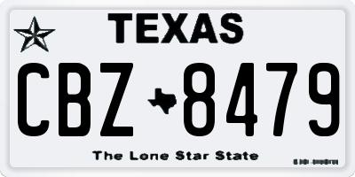 TX license plate CBZ8479