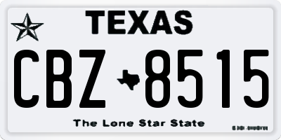 TX license plate CBZ8515