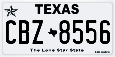 TX license plate CBZ8556