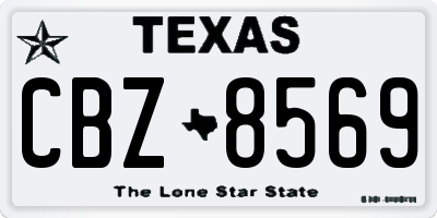 TX license plate CBZ8569