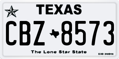 TX license plate CBZ8573