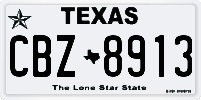 TX license plate CBZ8913