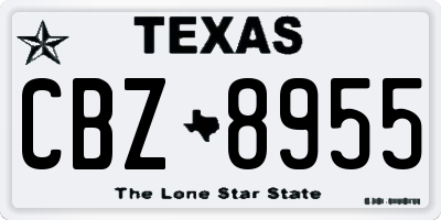 TX license plate CBZ8955