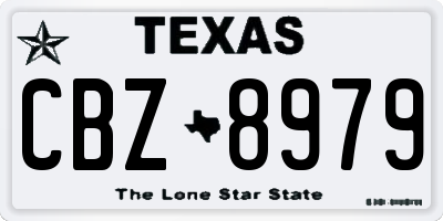 TX license plate CBZ8979