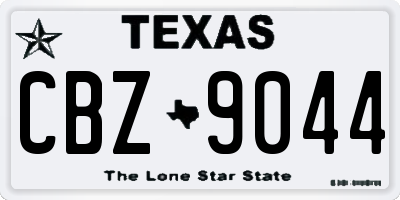 TX license plate CBZ9044