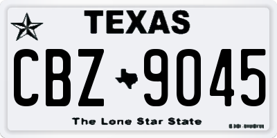 TX license plate CBZ9045