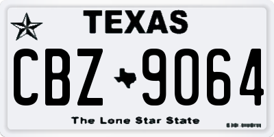 TX license plate CBZ9064
