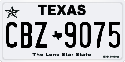 TX license plate CBZ9075