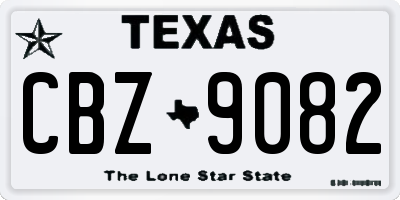 TX license plate CBZ9082