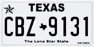 TX license plate CBZ9131