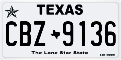 TX license plate CBZ9136