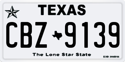 TX license plate CBZ9139
