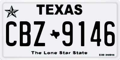 TX license plate CBZ9146
