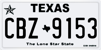 TX license plate CBZ9153