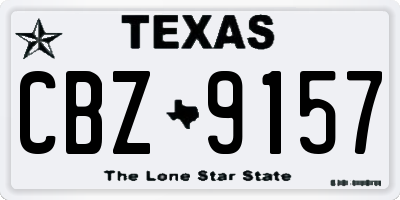 TX license plate CBZ9157