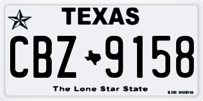 TX license plate CBZ9158