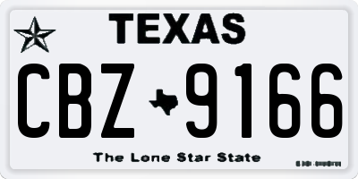 TX license plate CBZ9166