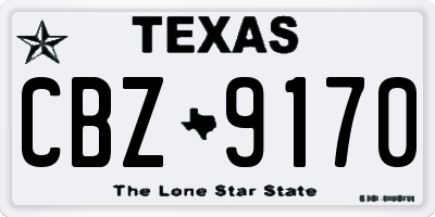 TX license plate CBZ9170