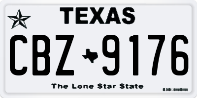 TX license plate CBZ9176
