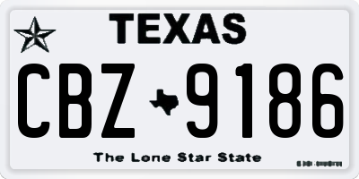 TX license plate CBZ9186