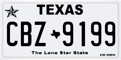 TX license plate CBZ9199