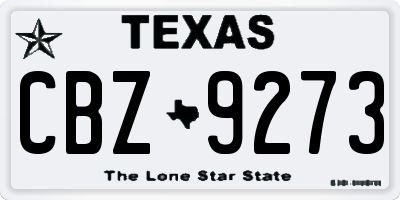 TX license plate CBZ9273