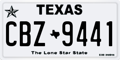 TX license plate CBZ9441