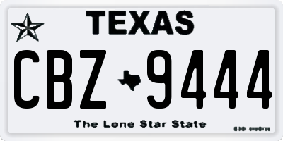 TX license plate CBZ9444