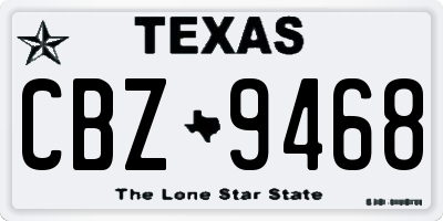 TX license plate CBZ9468